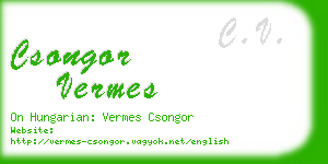 csongor vermes business card